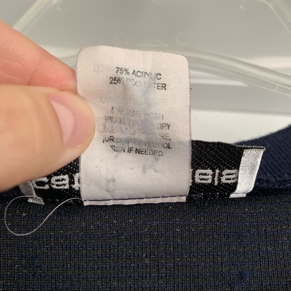 Vintage Cathy Daniels Navy Blue Textured Knit Gold Clasps Sweater Size Large - Picture 5 of 10